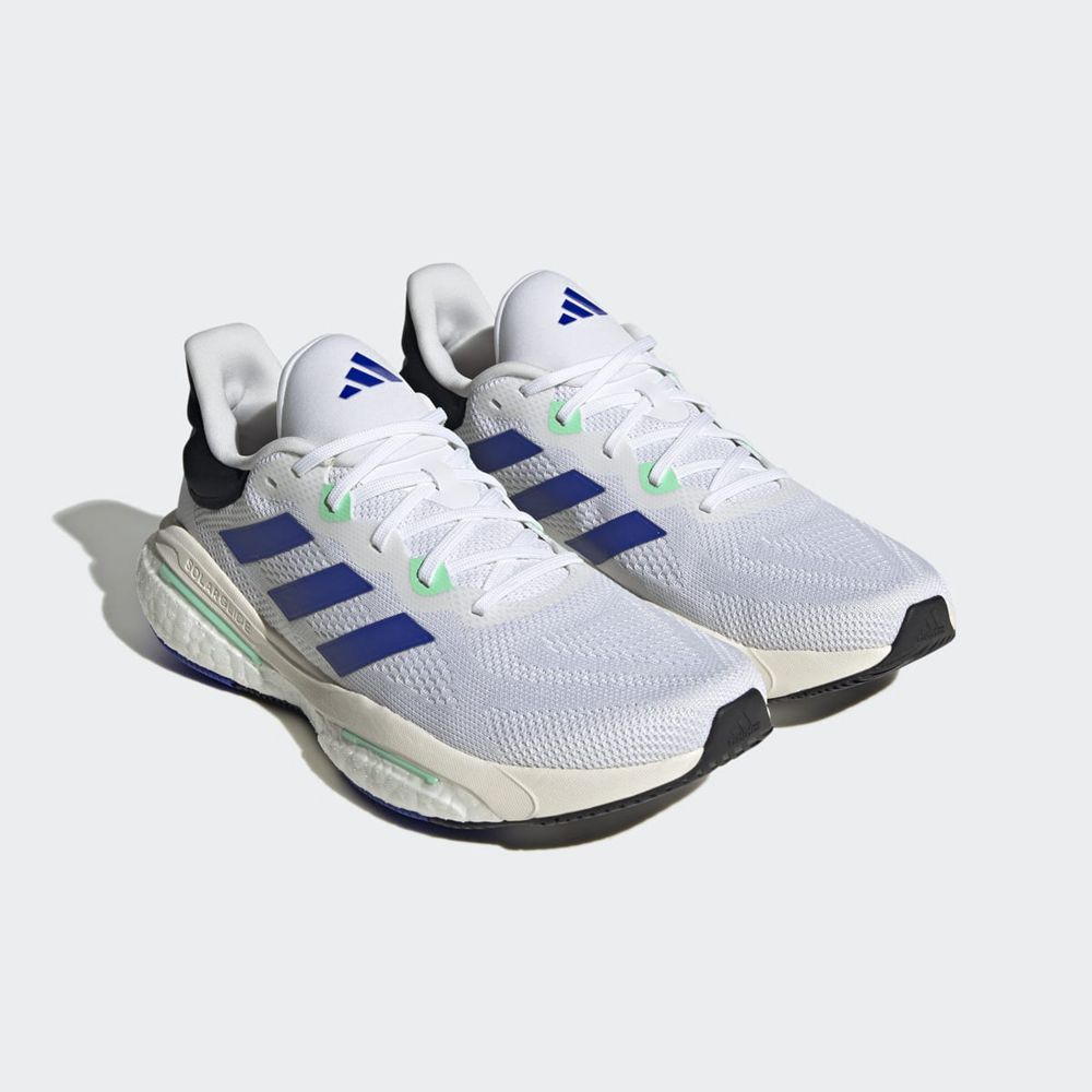 Chaussure Running Adidas Solarglide 6 Blanche Bleu Vert Homme | DPP-87429695