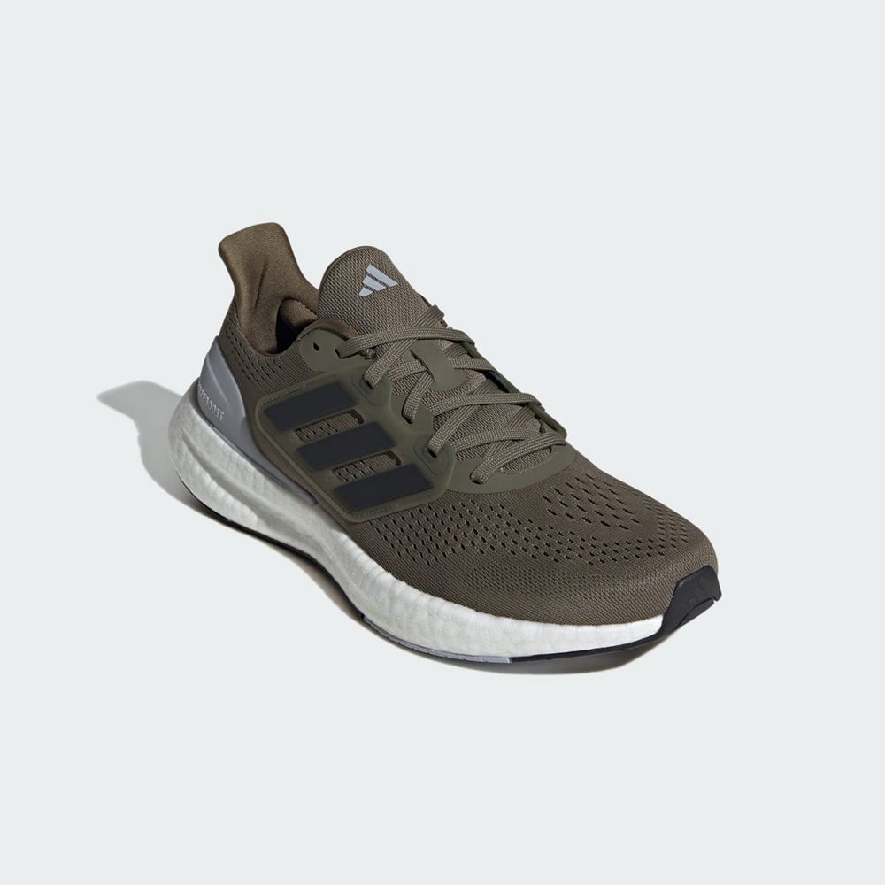 Chaussure Running Adidas Pureboost 23 Vert Olive Noir Argent Homme | GZN-62384115