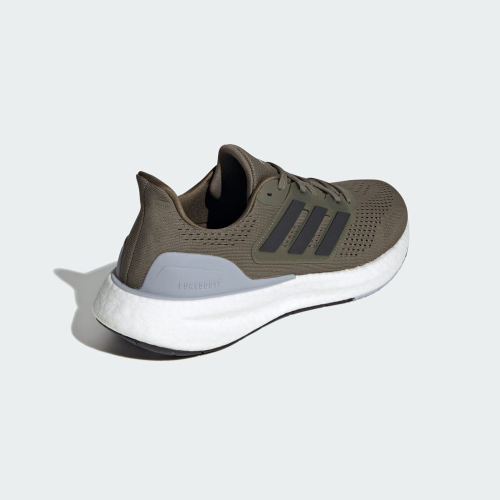 Chaussure Running Adidas Pureboost 23 Vert Olive Noir Argent Homme | GZN-62384115