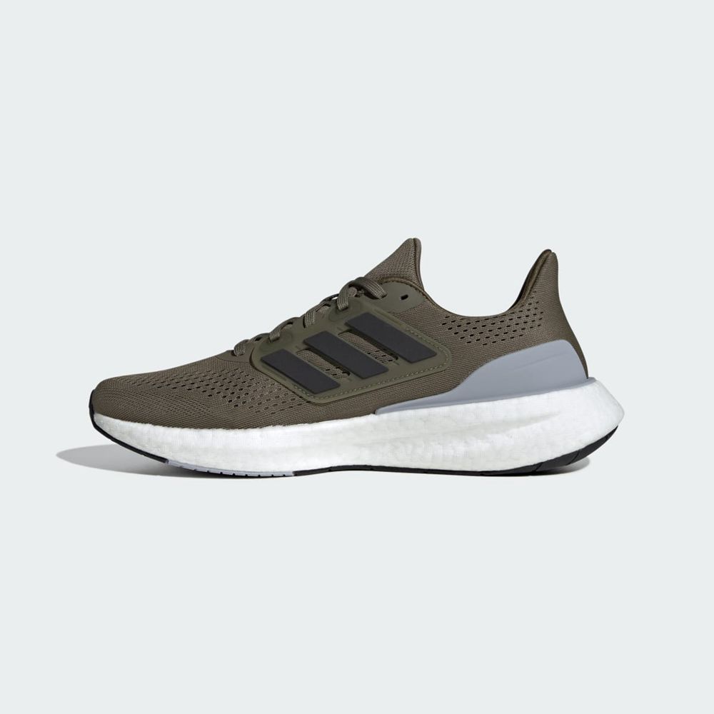 Chaussure Running Adidas Pureboost 23 Vert Olive Noir Argent Homme | GZN-62384115