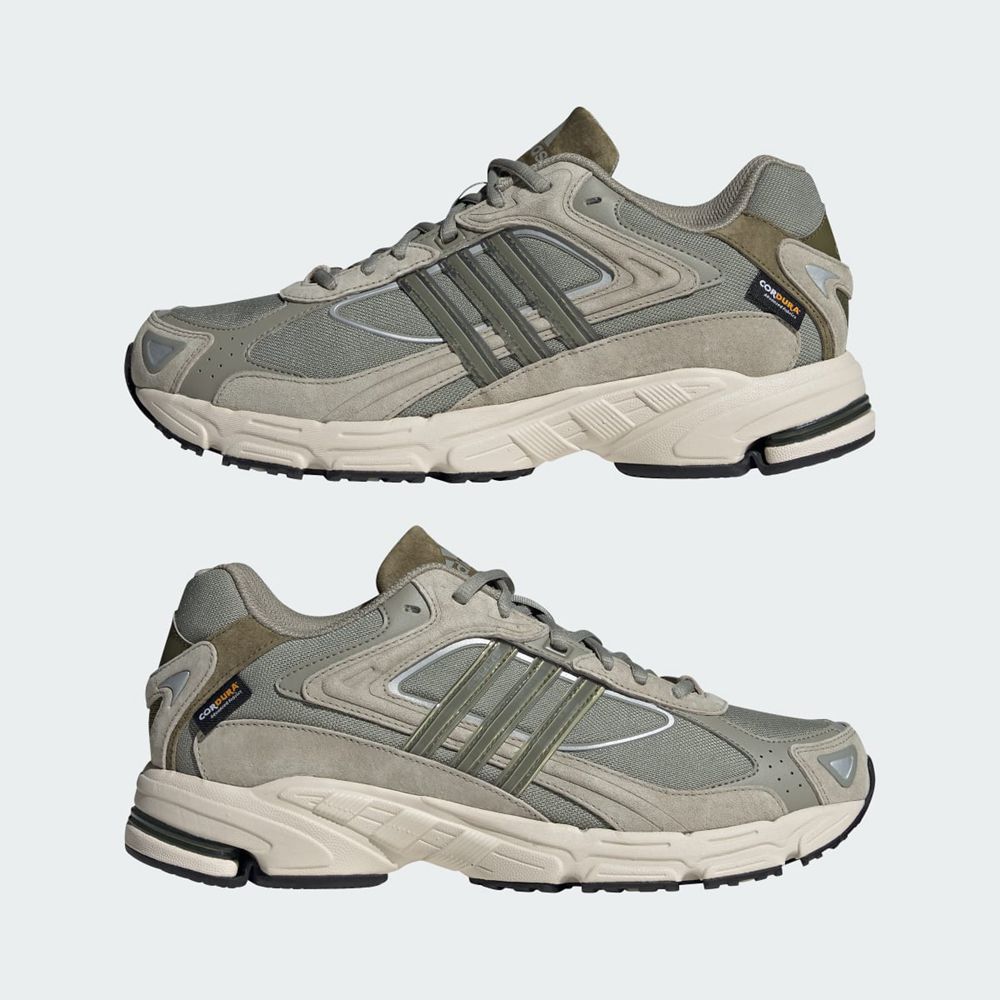 Chaussure Running Adidas Response CL Argent Vert Olive Beige Homme | DZD-49664359