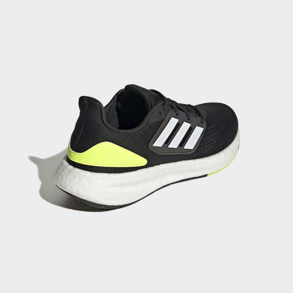 Chaussure Running Adidas Pureboost 22 Noir Blanche Jaune Homme | DWY-48066337