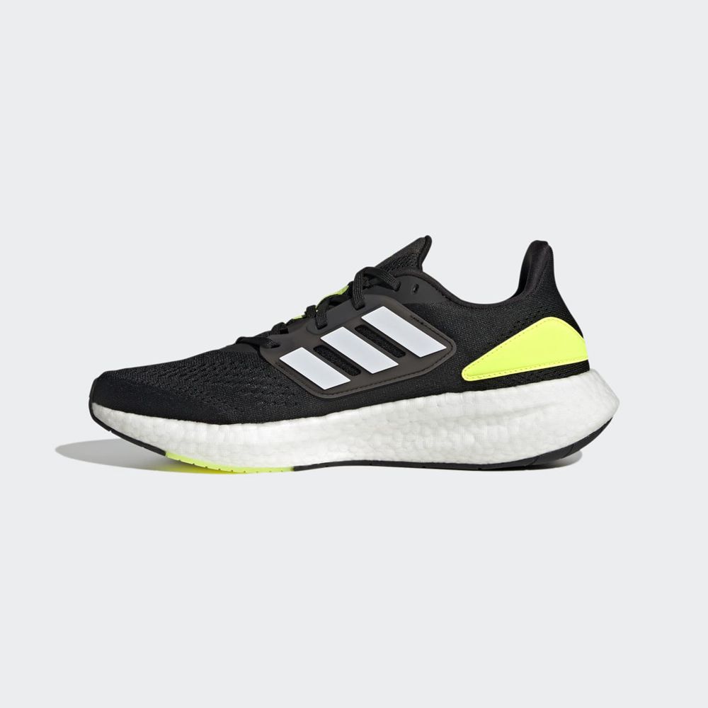 Chaussure Running Adidas Pureboost 22 Noir Blanche Jaune Homme | DWY-48066337