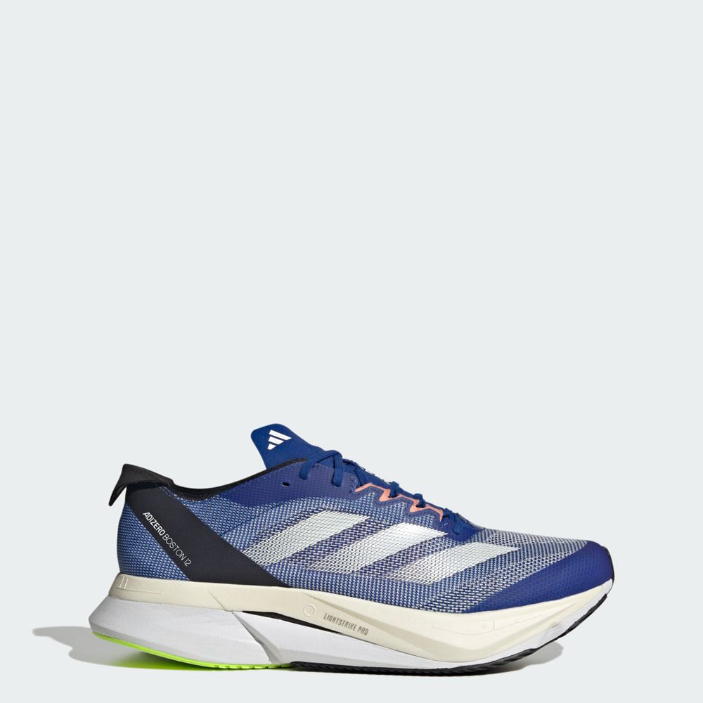 Chaussure Running Adidas Adizero Boston 12 Bleu Blanche Vert Homme | UOX-58414266