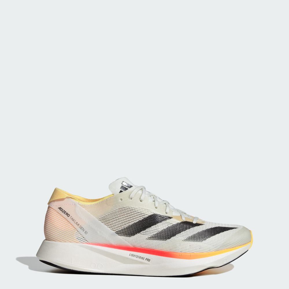 Chaussure Running Adidas Adizero Takumi Sen 10 M Blanche Noir Blanche Homme | VPV-52893325