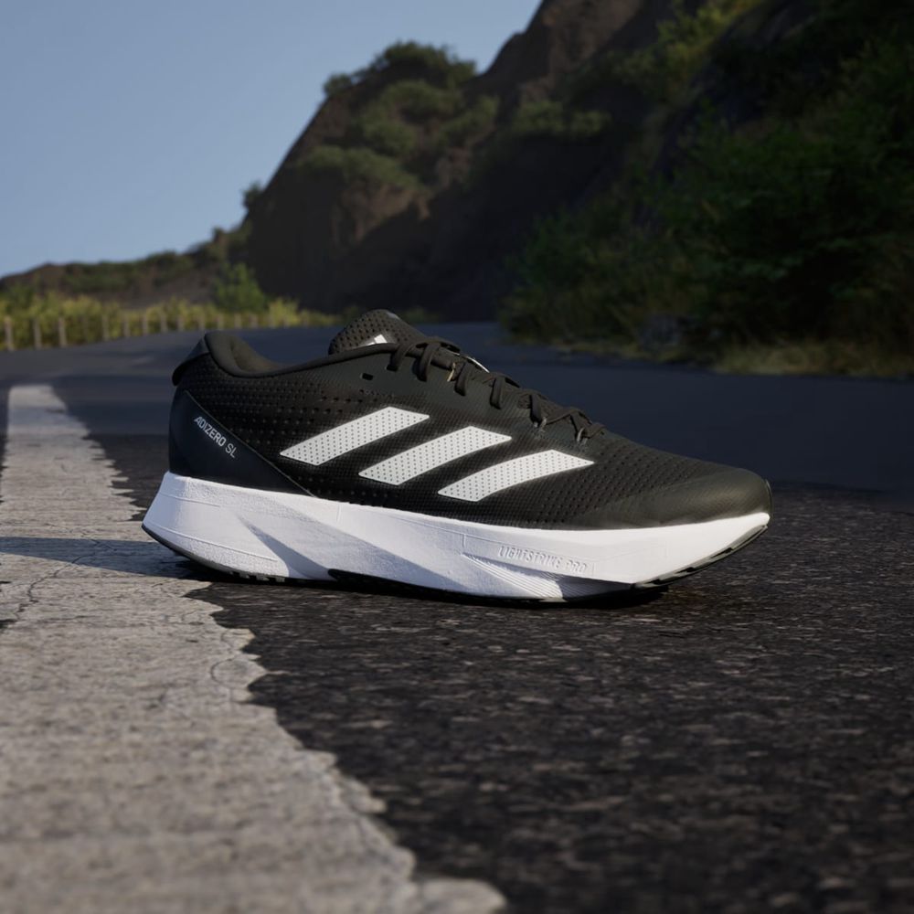 Chaussure Running Adidas Adizero SL Wide Lightstrike Noir Blanche Grise Homme | GSO-51317734