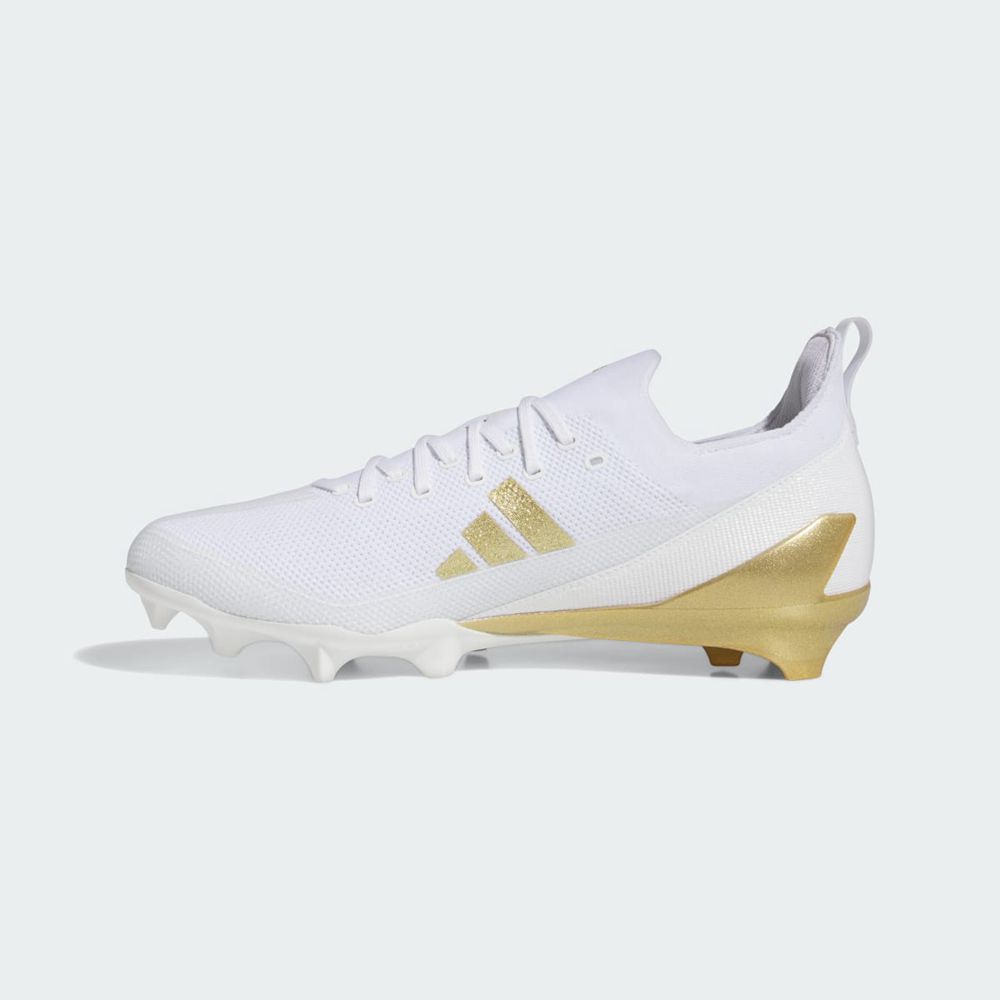 Chaussure de Foot Adidas Adizero Electric+ Blanche Doré Homme | OIJ-44480383