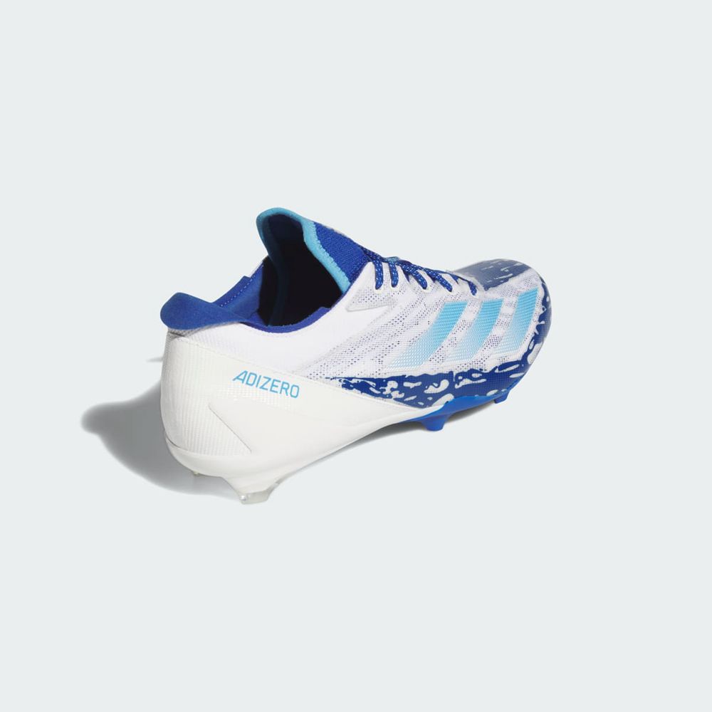 Chaussure de Foot Adidas Adizero Electric Speed Juice Blanche Bleu Homme | AIN-19212989