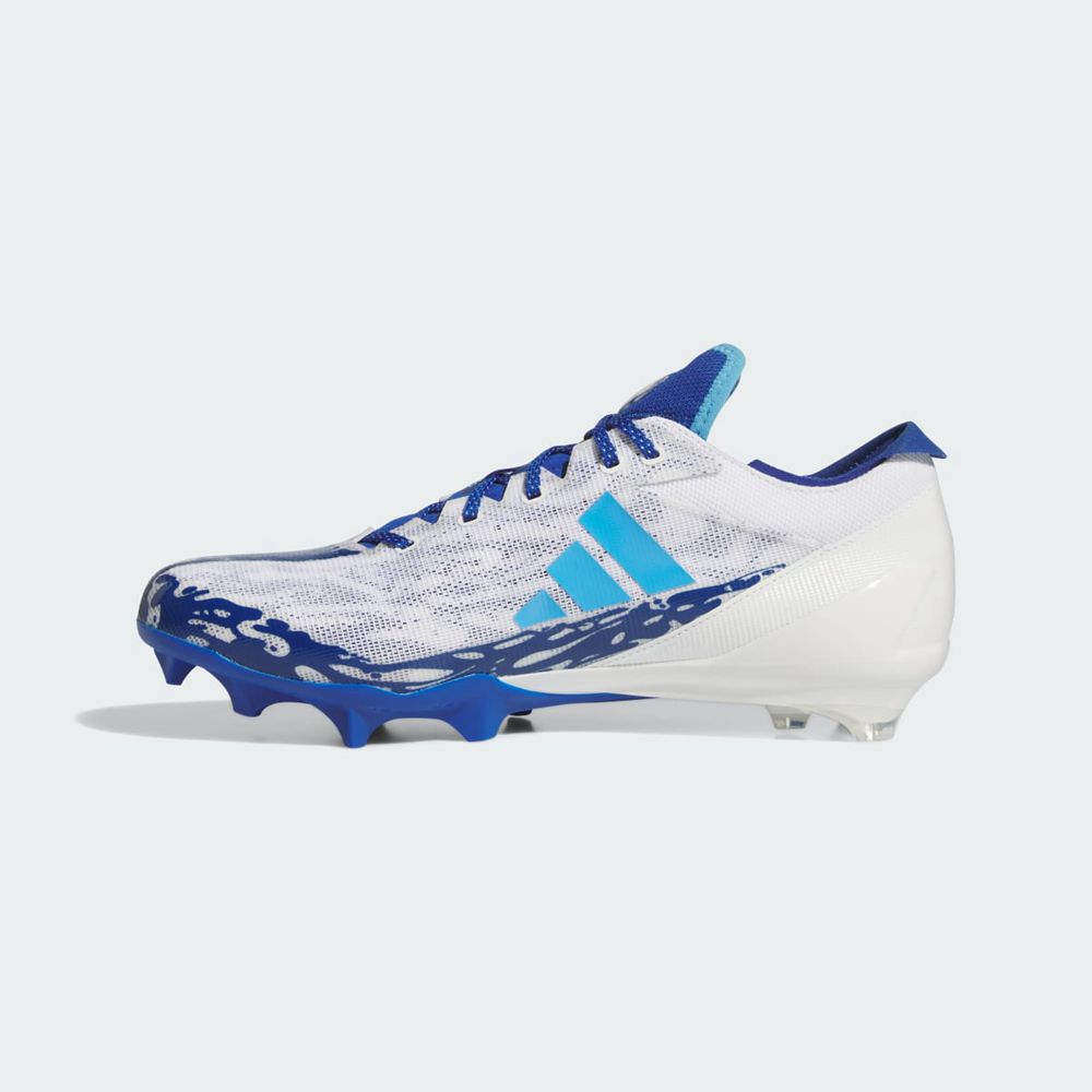 Chaussure de Foot Adidas Adizero Electric Speed Juice Blanche Bleu Homme | AIN-19212989