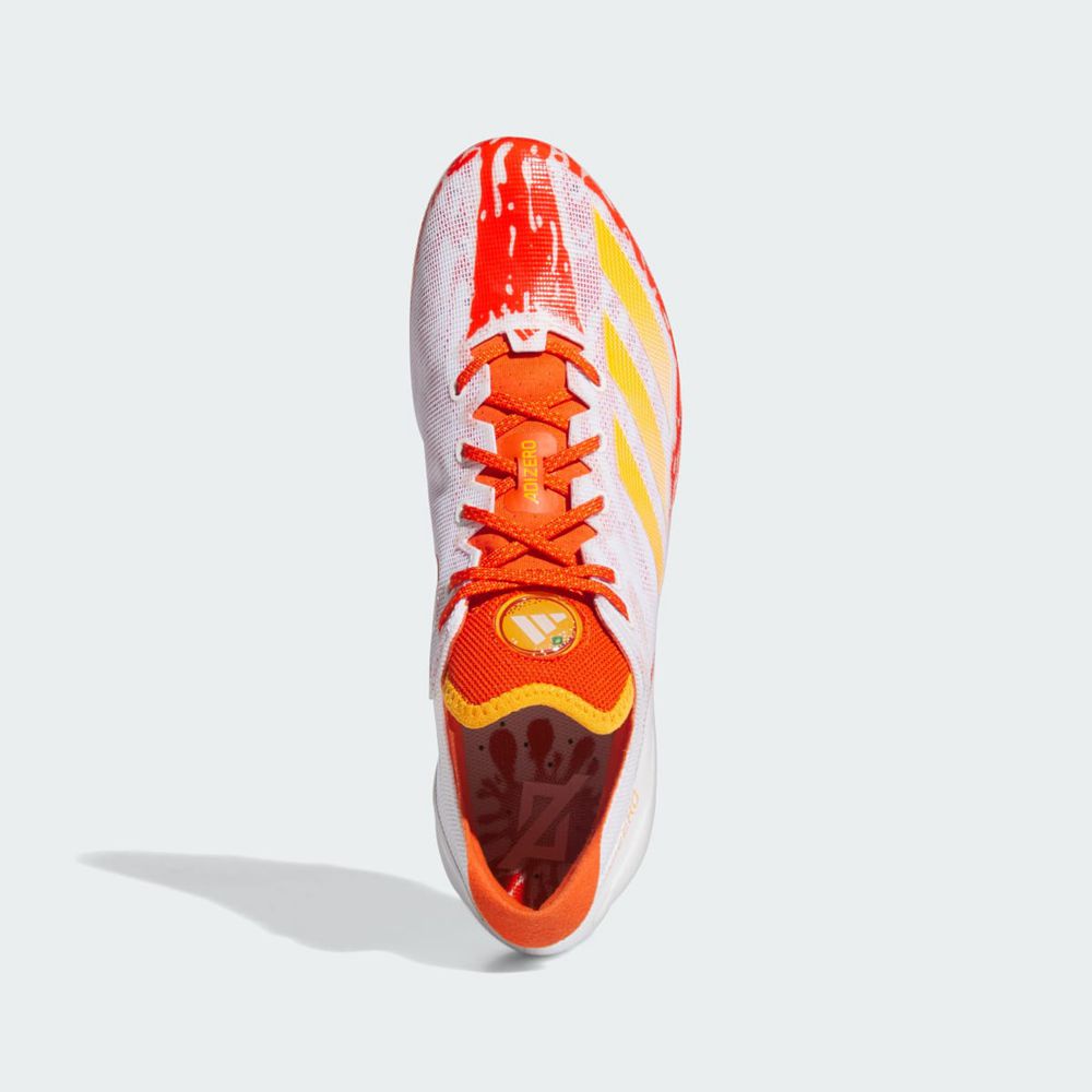 Chaussure de Foot Adidas Adizero Electric Speed Juice Blanche Orange Homme | NAE-40315141