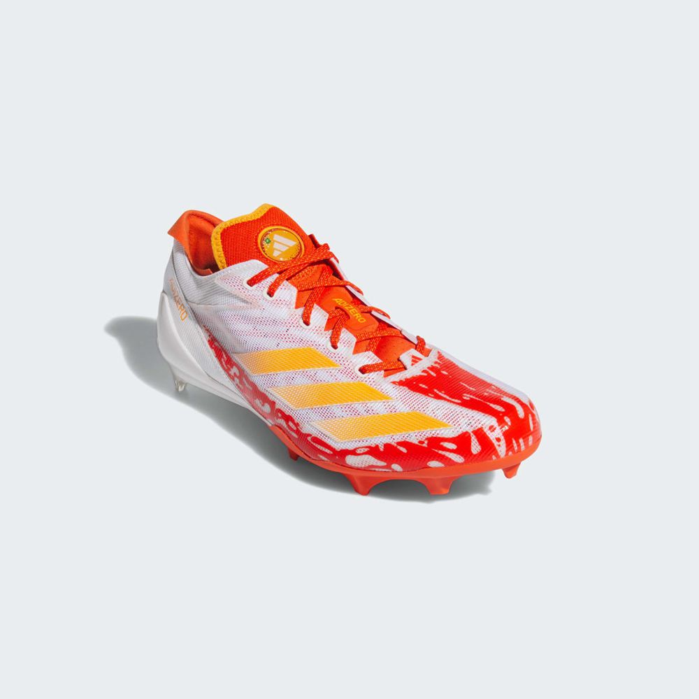 Chaussure de Foot Adidas Adizero Electric Speed Juice Blanche Orange Homme | NAE-40315141