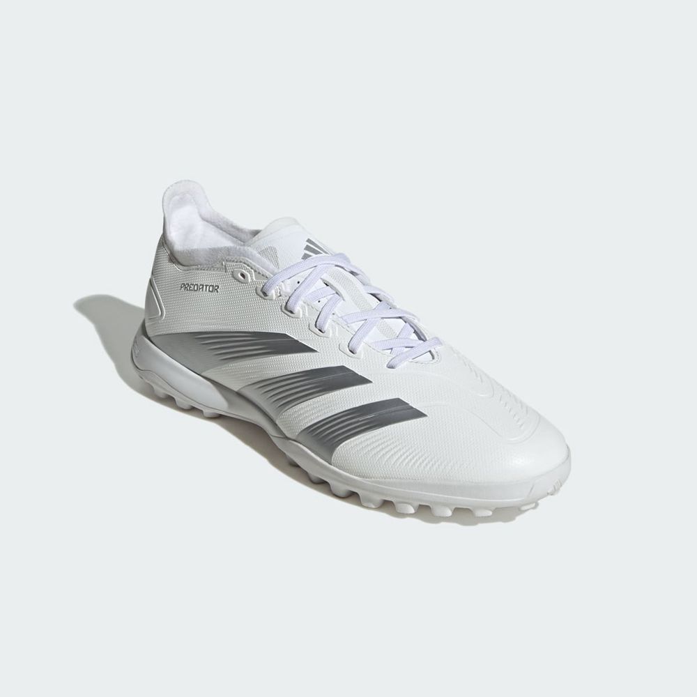 Chaussure Futsal Adidas Predator 24 League Low Turf Blanche Argent Grise Homme | TCM-58671593