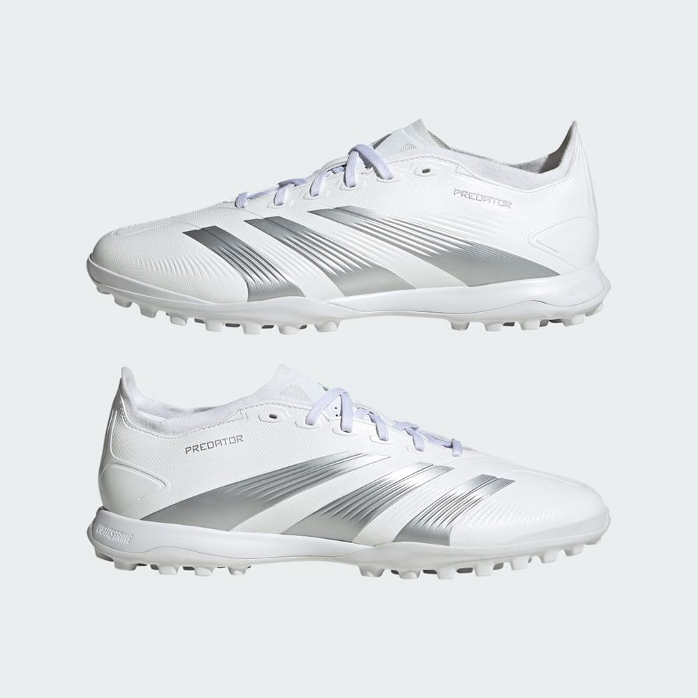 Chaussure Futsal Adidas Predator 24 League Low Turf Blanche Argent Grise Homme | TCM-58671593