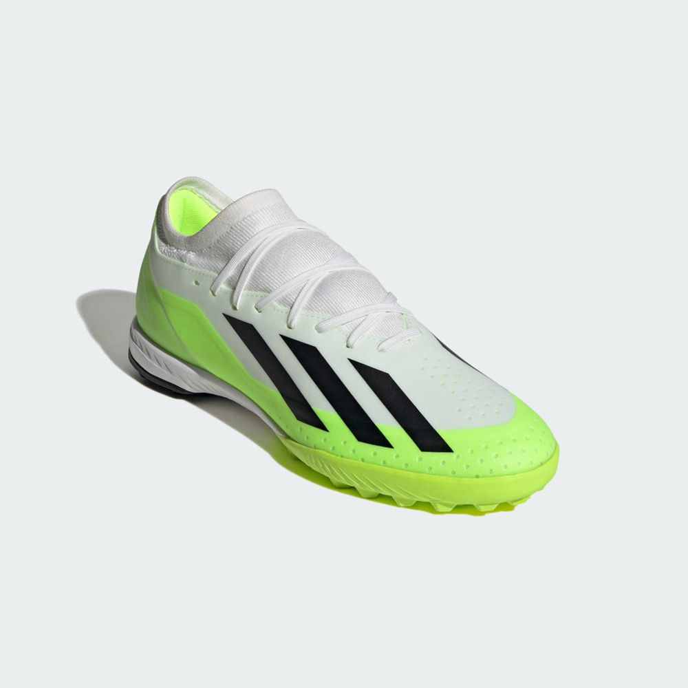 Chaussure Futsal Adidas X Crazyfast.3 Turf Blanche Noir Vert Homme | UEK-81209172