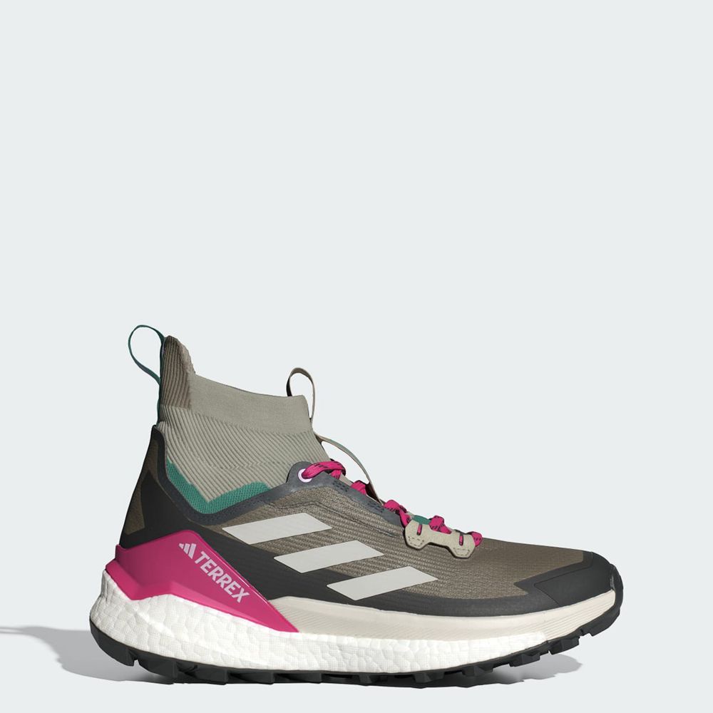 Chaussure de Randonnée Adidas Terrex Free Hiker 2.0 Grise Vert Olive Rose Homme | YYM-12707289