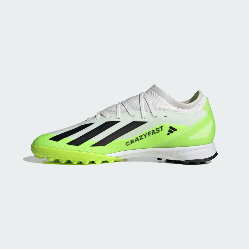 Chaussure Futsal Adidas X Crazyfast.3 Turf Blanche Noir Vert Homme | UEK-81209172