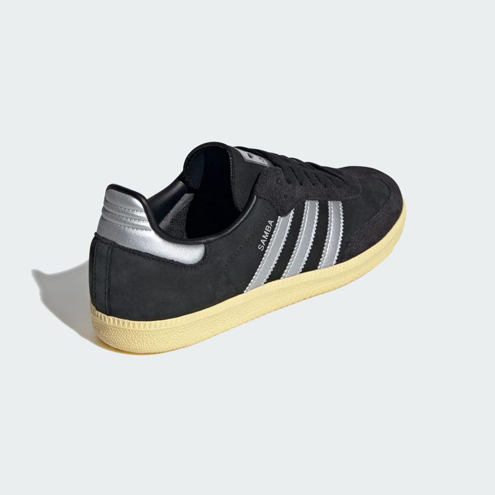 Chaussure Futsal Adidas Samba OG Noir Argent Jaune Homme | PFS-14837032