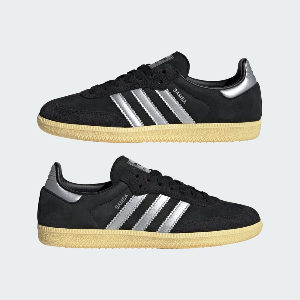 Chaussure Futsal Adidas Samba OG Noir Argent Jaune Homme | PFS-14837032