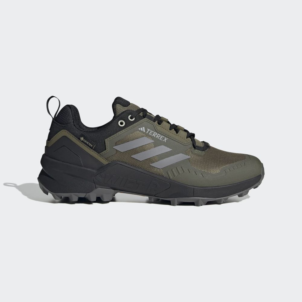 Chaussure de Randonnée Adidas Terrex Swift R3 Gore-Tex Vert Olive Grise Noir Homme | FXA-51685212