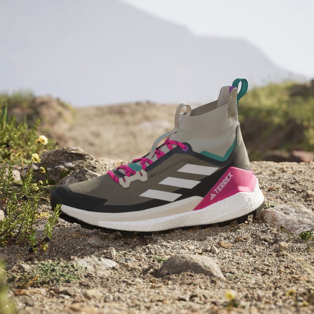 Chaussure de Randonnée Adidas Terrex Free Hiker 2.0 Grise Vert Olive Rose Homme | YYM-12707289