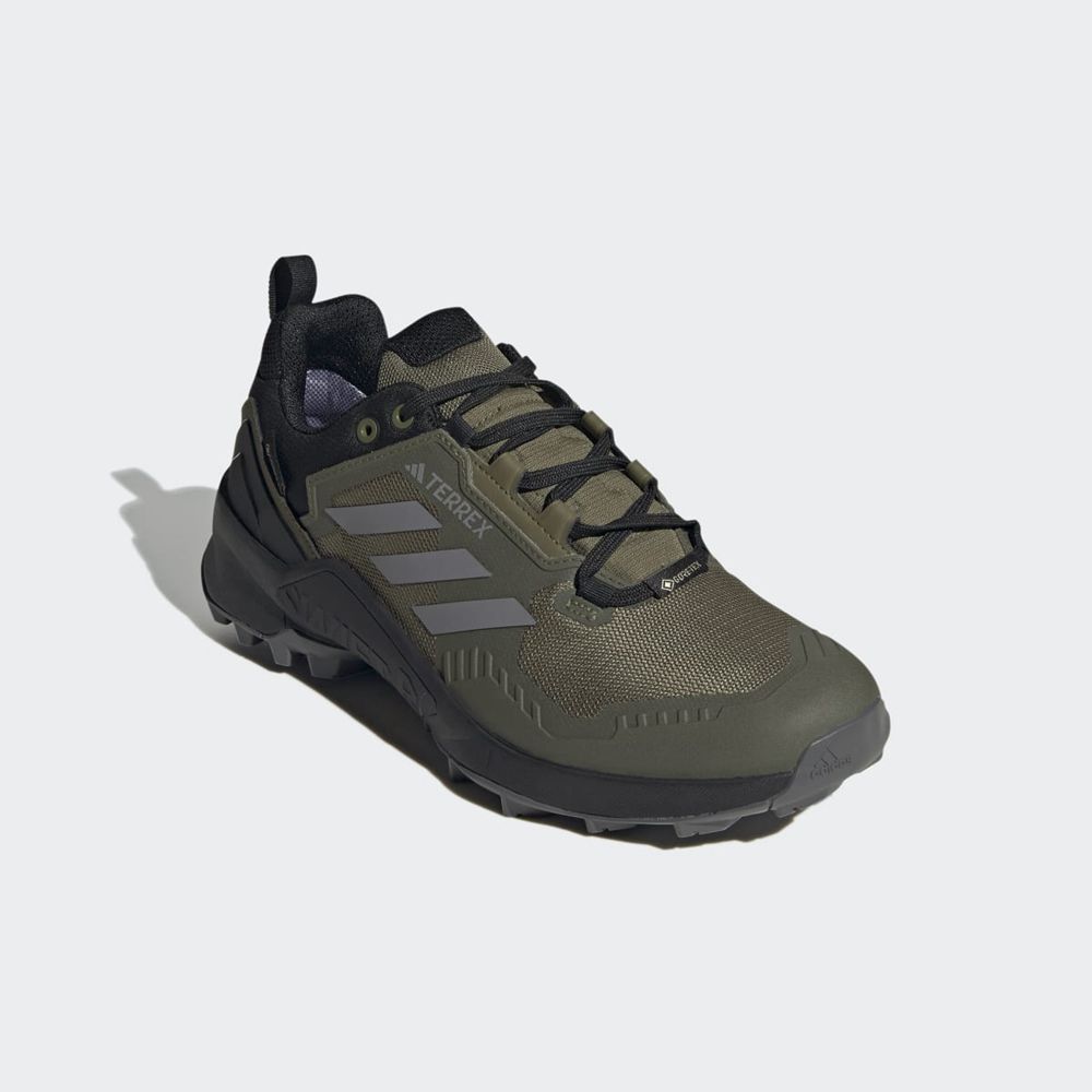 Chaussure de Randonnée Adidas Terrex Swift R3 Gore-Tex Vert Olive Grise Noir Homme | FXA-51685212