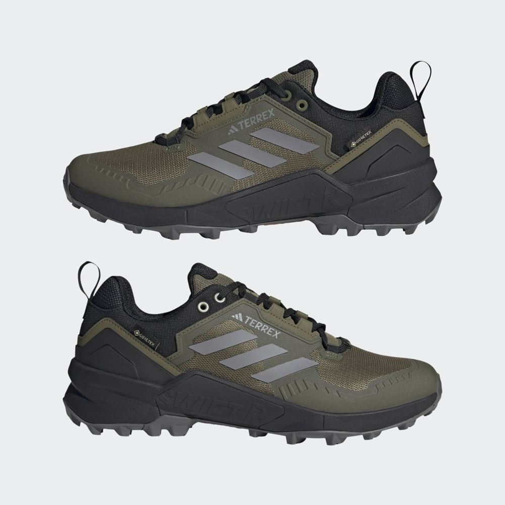 Chaussure de Randonnée Adidas Terrex Swift R3 Gore-Tex Vert Olive Grise Noir Homme | FXA-51685212