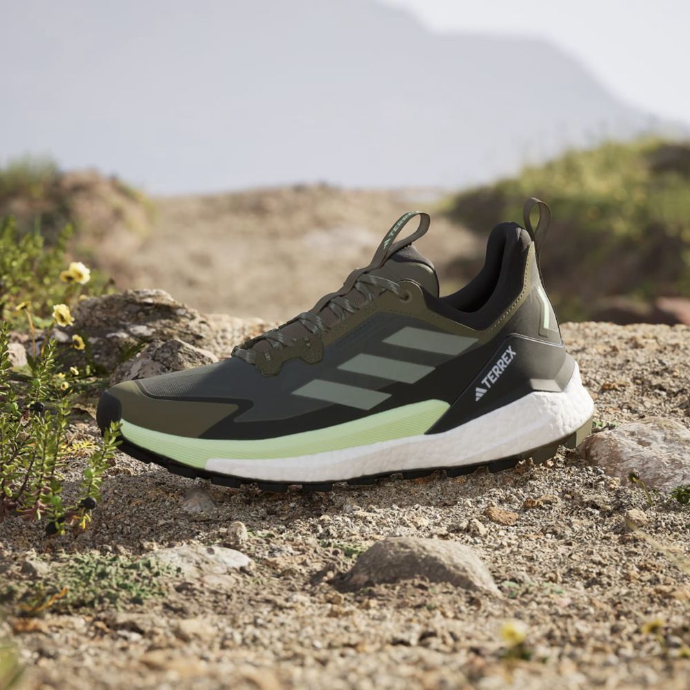 Chaussure de Randonnée Adidas Terrex Free Hiker 2.0 Low Vert Olive Vert Noir Homme | FVN-58900663