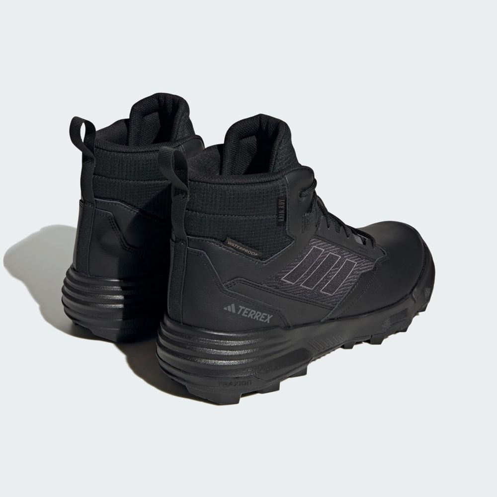 Chaussure de Randonnée Adidas Terrex Unity Leather Mid Rain.Rdy Noir Grise Homme | ANC-33296108