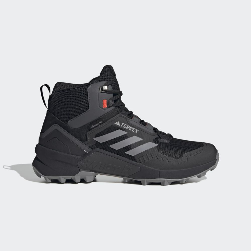 Chaussure de Randonnée Adidas Terrex Swift R3 Mid Gore-Tex Noir Grise Rouge Homme | EYL-25537194