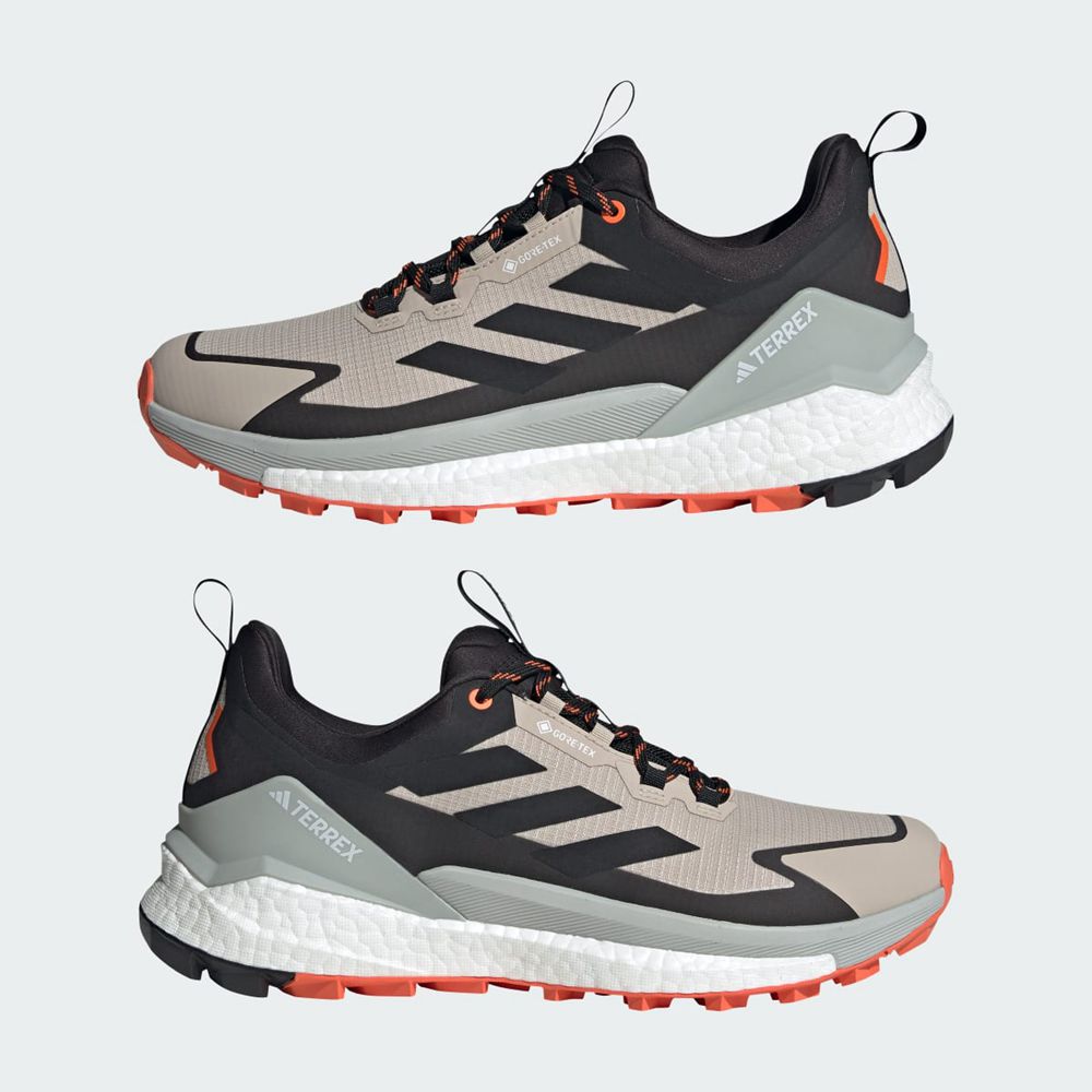 Chaussure de Randonnée Adidas Terrex Free Hiker 2.0 Low Gore-Tex Beige Noir Orange Homme | QJG-57711011