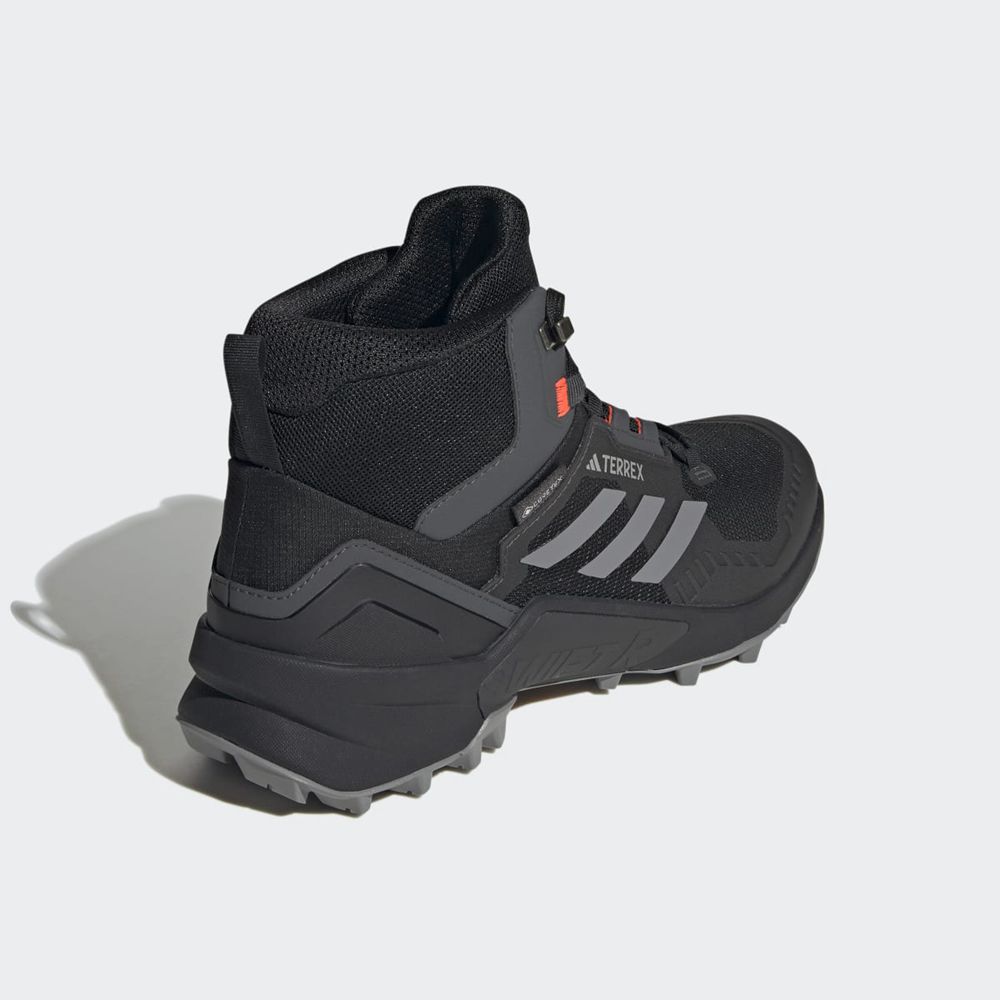 Chaussure de Randonnée Adidas Terrex Swift R3 Mid Gore-Tex Noir Grise Rouge Homme | EYL-25537194