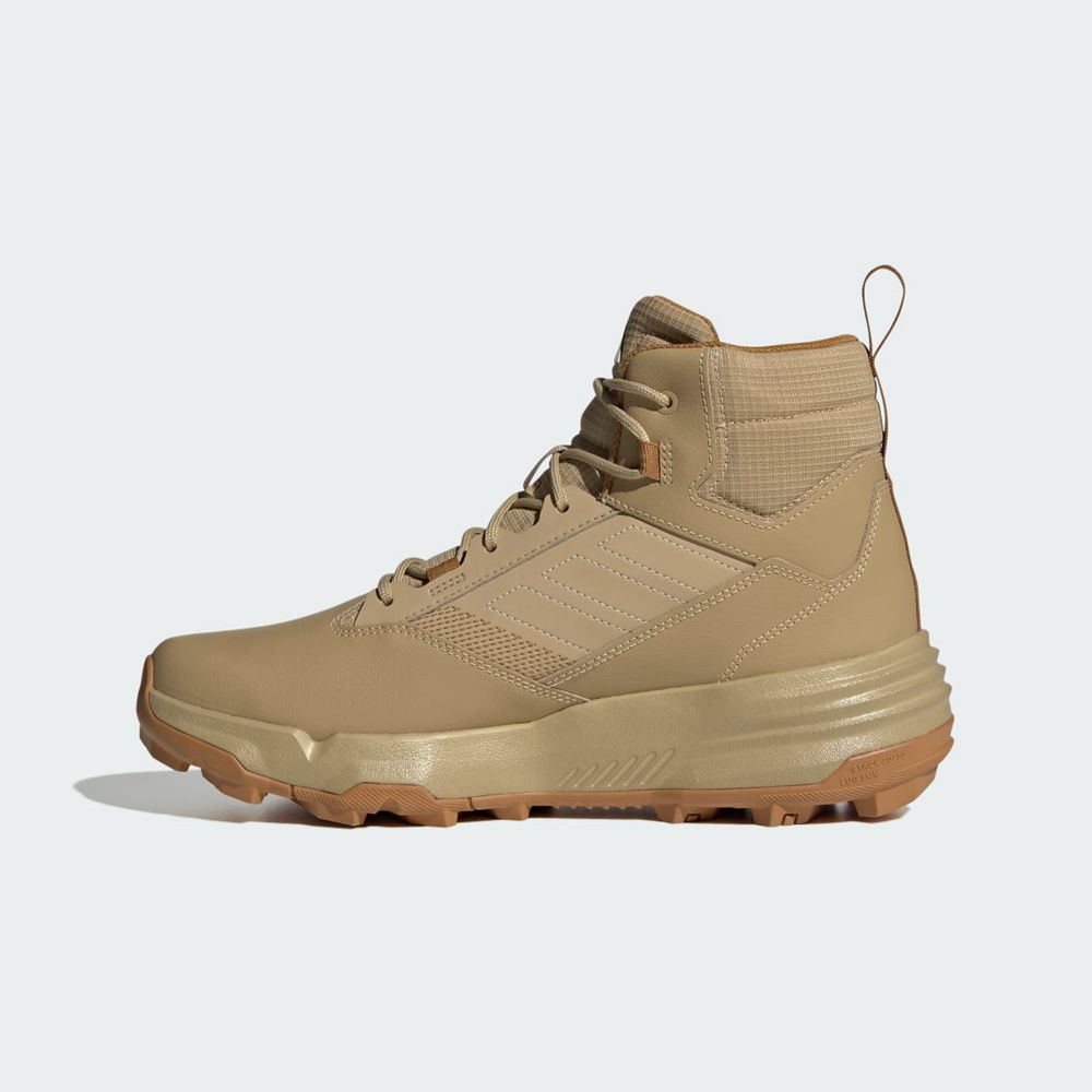 Chaussure de Randonnée Adidas Terrex Unity Leather Mid Rain.Rdy Beige Homme | FTE-33574084