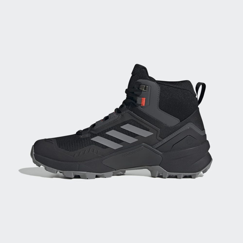 Chaussure de Randonnée Adidas Terrex Swift R3 Mid Gore-Tex Noir Grise Rouge Homme | EYL-25537194