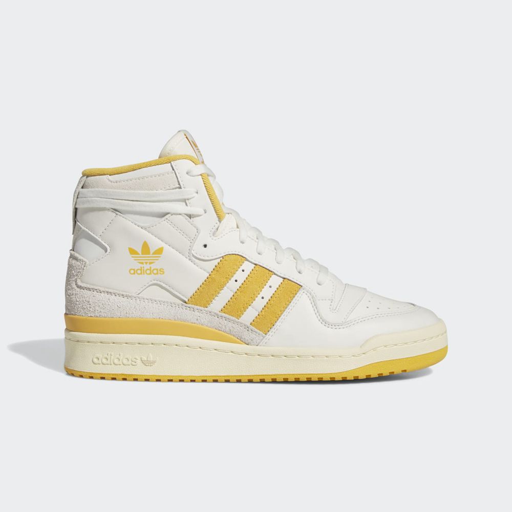 Basket Montante Adidas Forum 84 High Blanche Jaune Homme | KVB-13523791