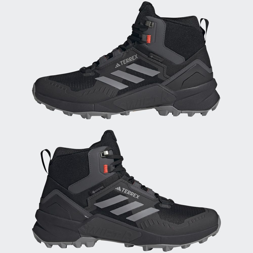 Chaussure de Randonnée Adidas Terrex Swift R3 Mid Gore-Tex Noir Grise Rouge Homme | EYL-25537194