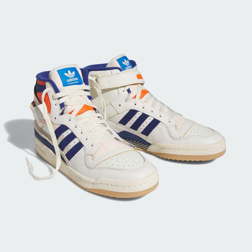 Basket Montante Adidas Forum 84 High Blanche Bleu Orange Homme | HJX-29613038