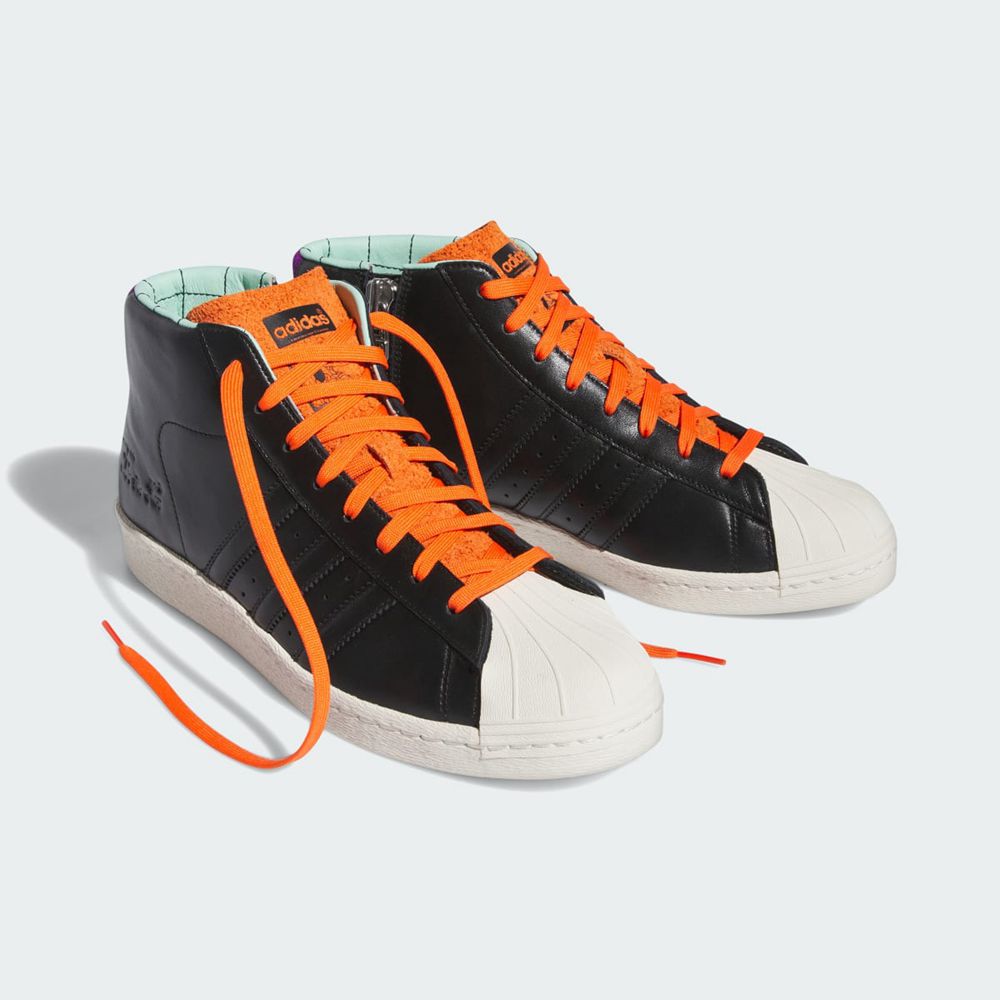 Basket Montante Adidas Pro Model 80 Poochie Orange Noir Blanche Homme | CNL-48781628