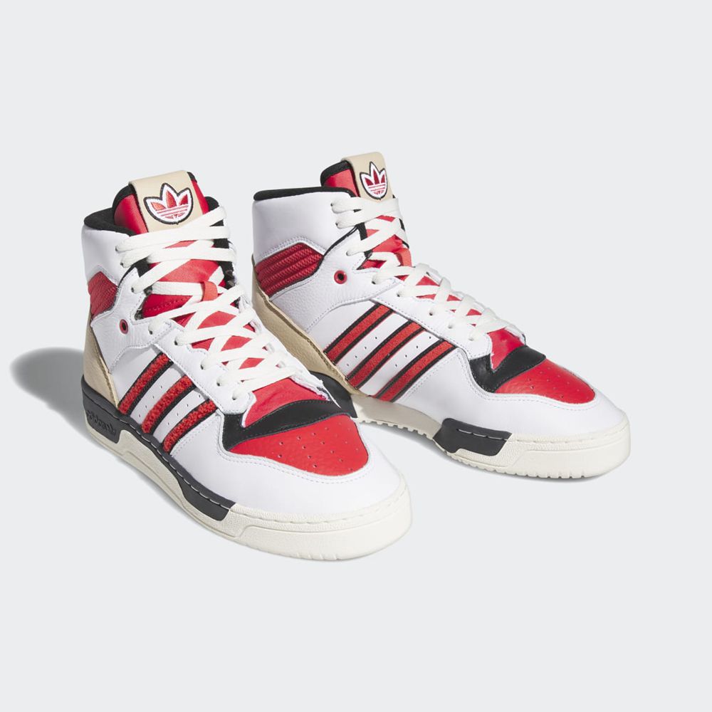 Basket Montante Adidas Rivalry High Blanche Rouge Noir Homme | RCS-63406705