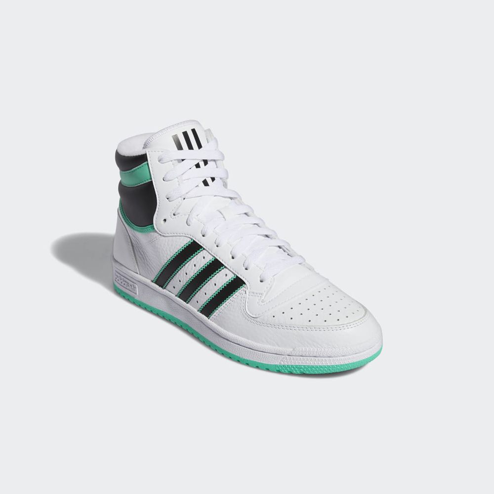 Basket Montante Adidas Top Ten RB Blanche Noir Vert Homme | KGK-57870438