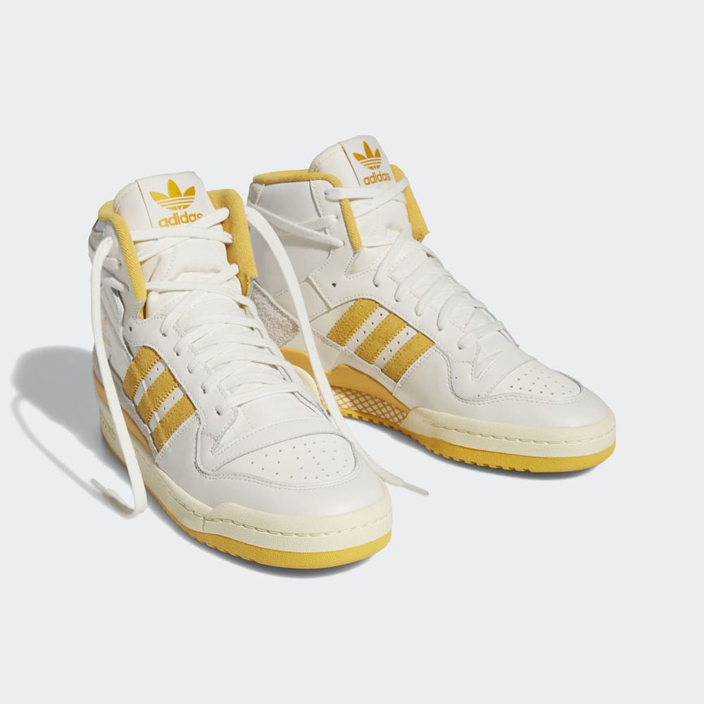 Basket Montante Adidas Forum 84 High Blanche Jaune Homme | KVB-13523791