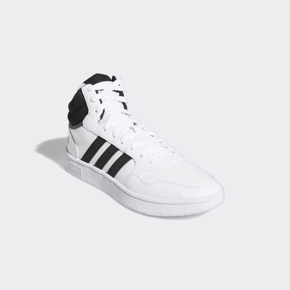 Basket Montante Adidas Hoops 3.0 Mid Classic Vintage Noir Blanche Homme | FQT-96265387