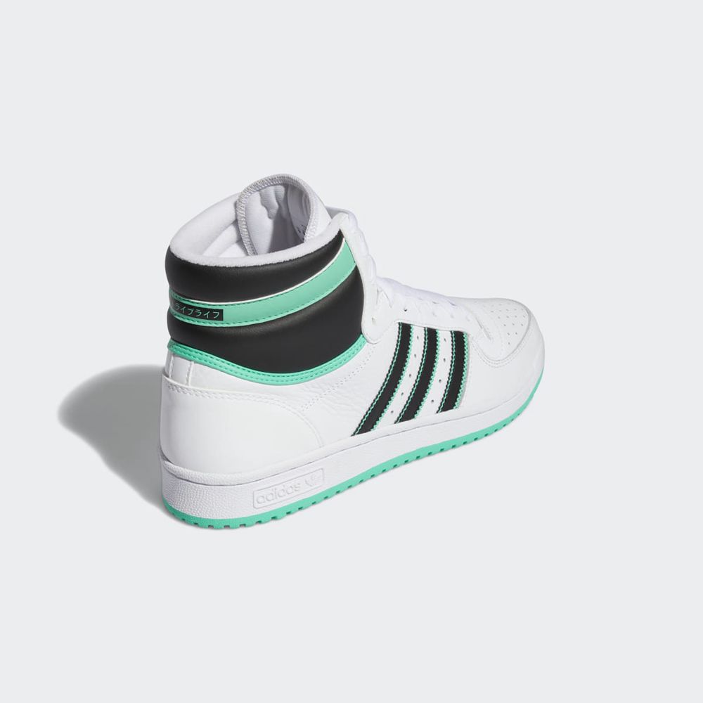 Basket Montante Adidas Top Ten RB Blanche Noir Vert Homme | KGK-57870438