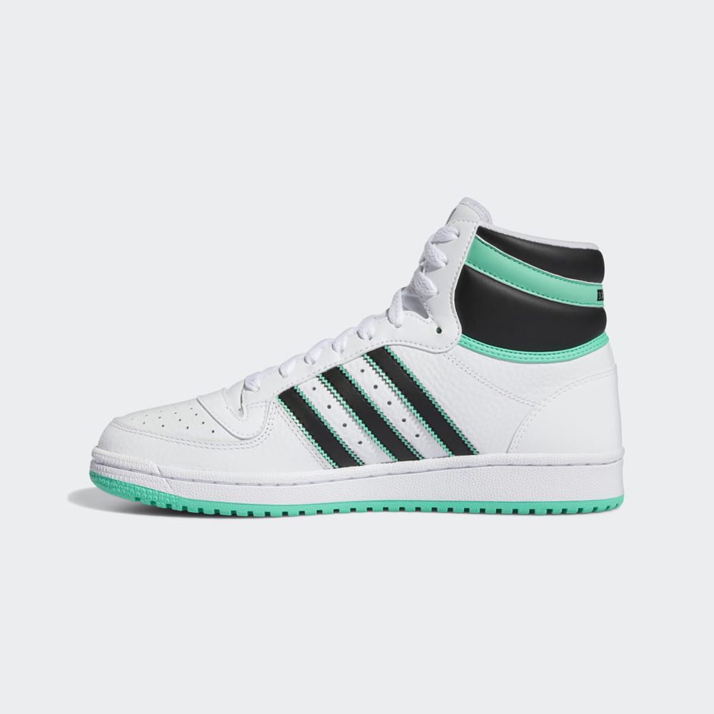 Basket Montante Adidas Top Ten RB Blanche Noir Vert Homme | KGK-57870438