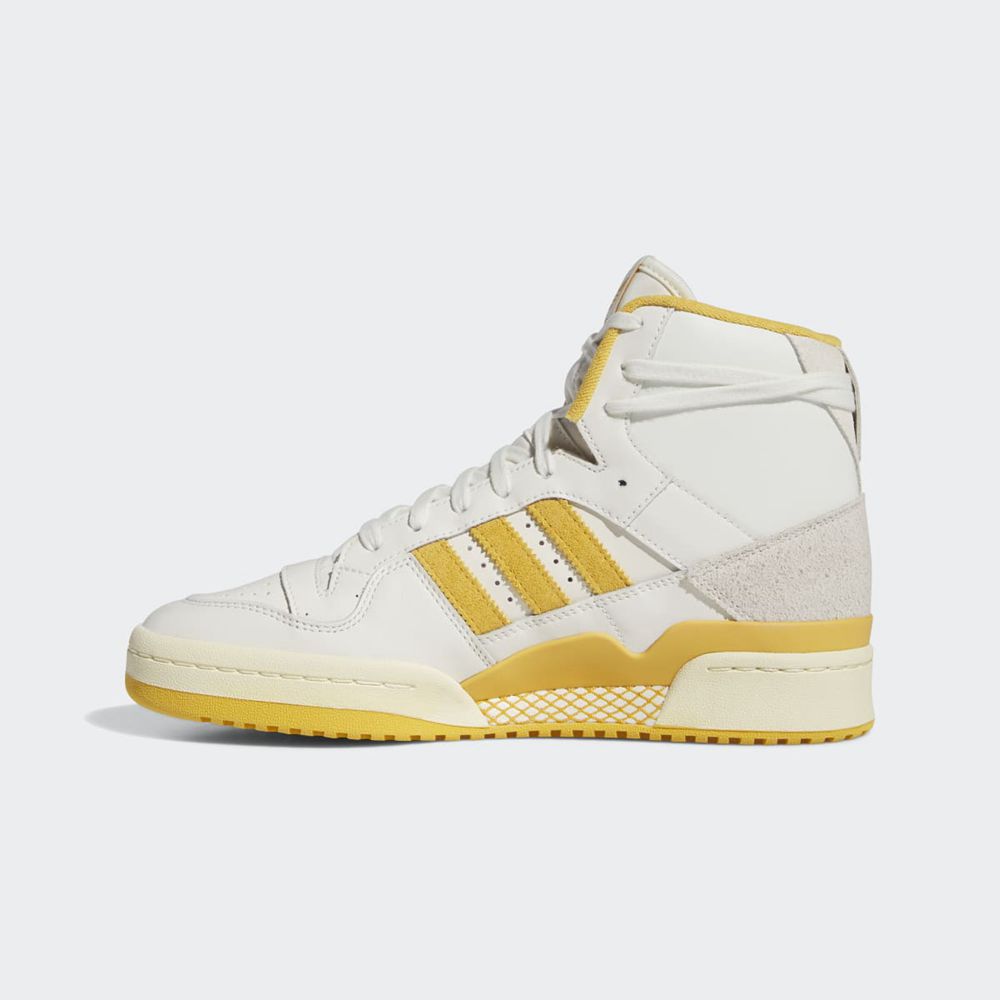 Basket Montante Adidas Forum 84 High Blanche Jaune Homme | KVB-13523791