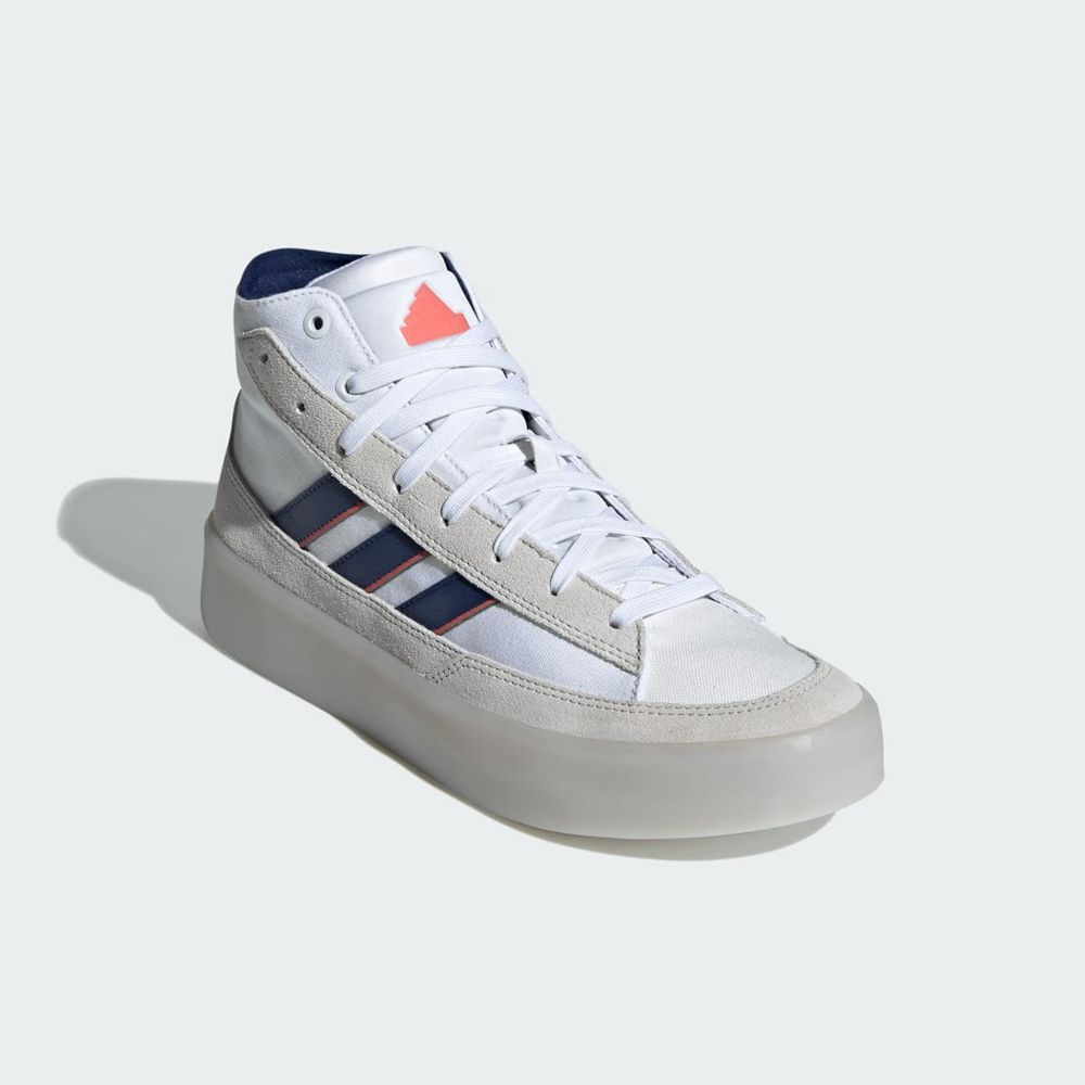 Basket Montante Adidas Znsored High Blanche Bleu Grise Homme | LNQ-38966055