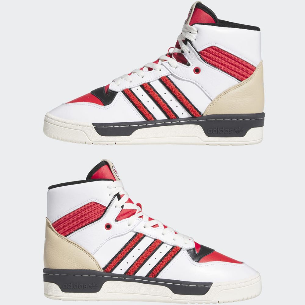 Basket Montante Adidas Rivalry High Blanche Rouge Noir Homme | RCS-63406705