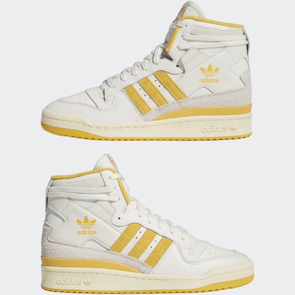 Basket Montante Adidas Forum 84 High Blanche Jaune Homme | KVB-13523791