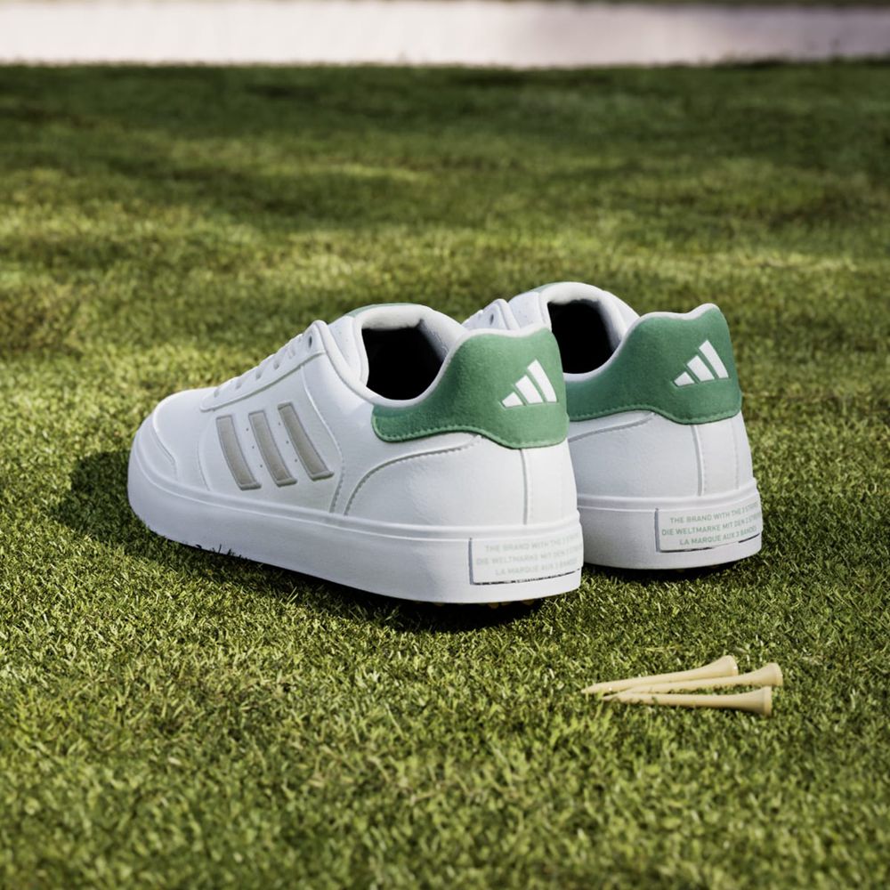 Chaussures De Golf Adidas Retrocross 24 Spikeless Blanche Vert Homme | MIC-30851068