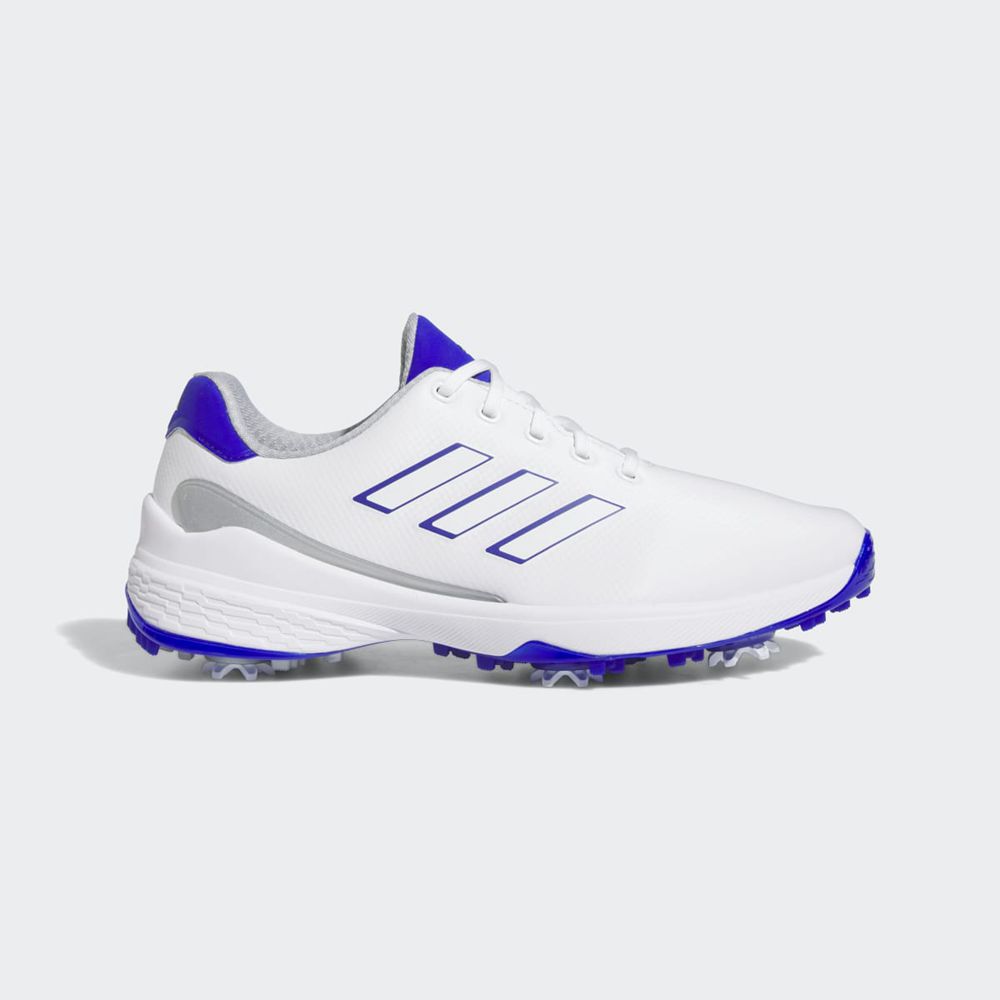 Chaussures De Golf Adidas ZG23 Blanche Bleu Argent Homme | HSG-90565702