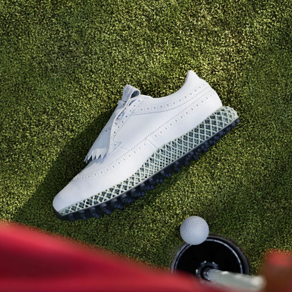 Chaussures De Golf Adidas MC87 Adicross 4d Spikeless Blanche Argent Homme | IVO-02279686